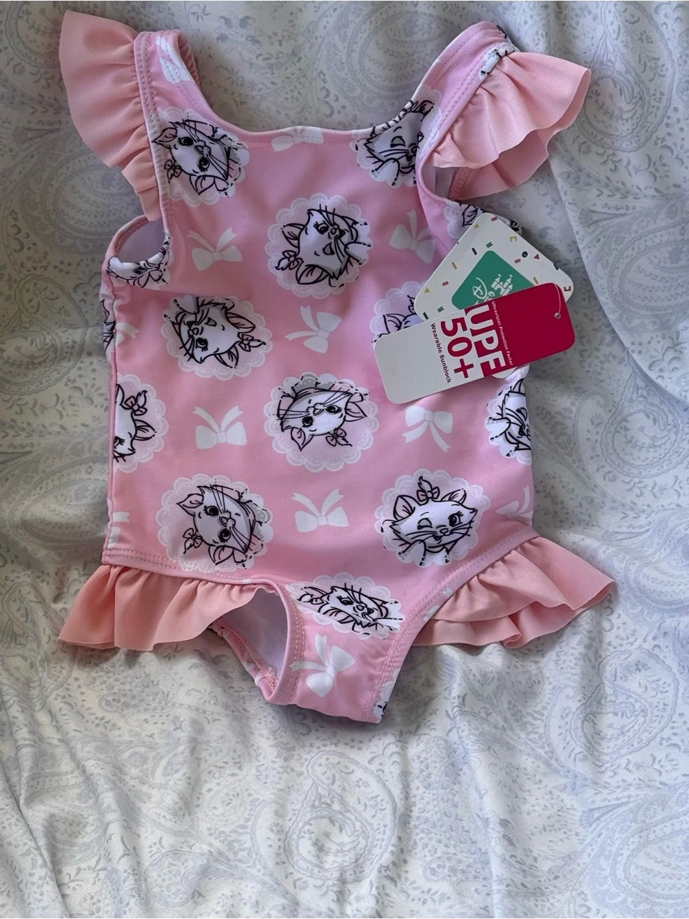 Disney The Aristocats Marie Pink Ruffle One-Piece Swimsuit